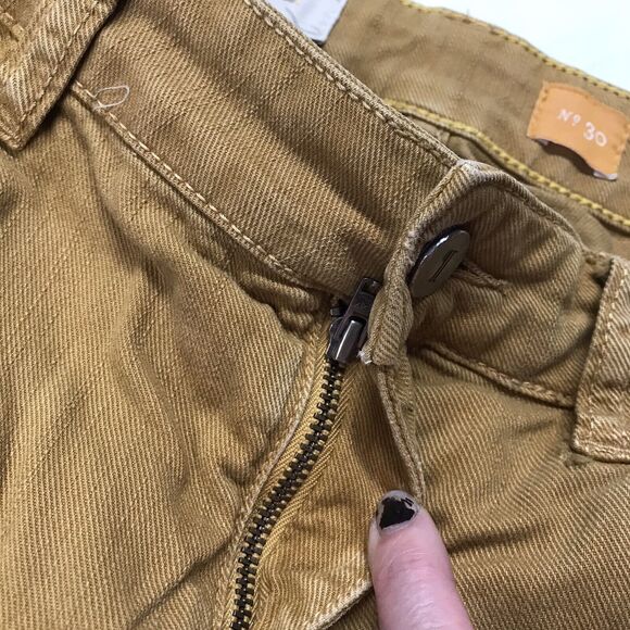 Anthropologie Pilcro and the Letterpress Stet Yellow Gold Tapered Leg Jeans 30 - Picture 6 of 10